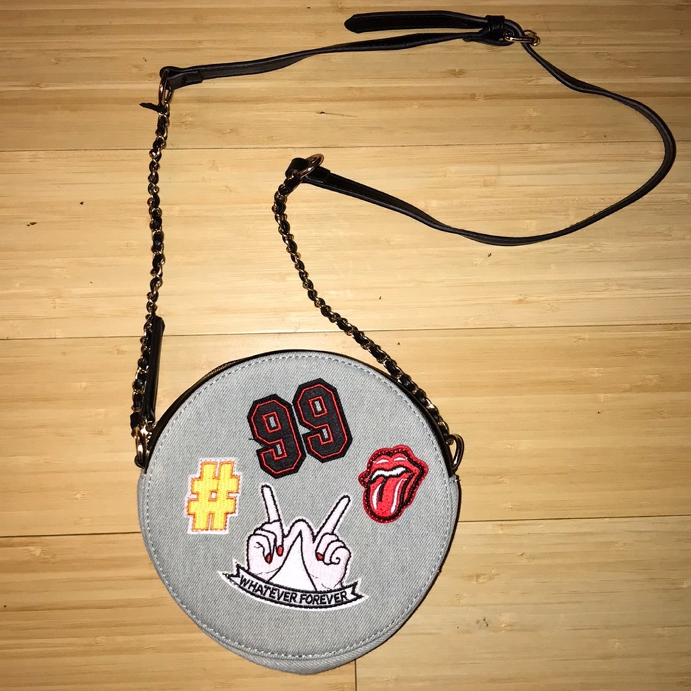 Denim cross body bag